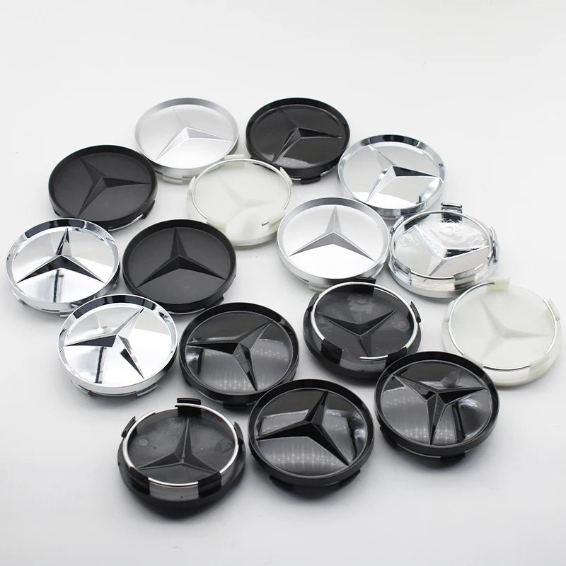 4Pcs 60mm Car Wheel Center Cover Badge Hub Cap replace Accessories For Mercedes Benz C43 C63 C55 C Class AMG C180 C200 C220 C30