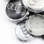 4pcs For Audi Q3 Q4 Q5 Q7 S3 S4 S5 S6 S7 TT A1 A2 A3 A4 A5 A6 A7 Q2 60mm 61mm 68mm 69mm Car Wheel Center Cap Hub Covers Badge