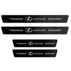 1/4/5Pcs Carbon fiber automotive parts car threshold stickers For Lexus F SPORT IS250 IS200 CT200h GS300 LS430 RX450h ERX400h