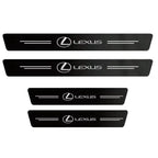 1/4/5Pcs Carbon fiber automotive parts car threshold stickers For Lexus F SPORT IS250 IS200 CT200h GS300 LS430 RX450h ERX400h