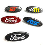 Ford Carbon Fiber Steering Wheel Sticker Emblem Logo Car Interior Accessory For Escape Edge Focus Ranger Kuga Mondeo Fiesta