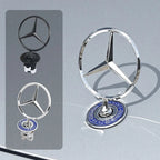 Car Bonnet Label Badge 3D Star Zinc Alloy Car Front Hood Emblem Mercedes Benz  W203 W204 W205 W206 W212 W213 W222 W223 E300