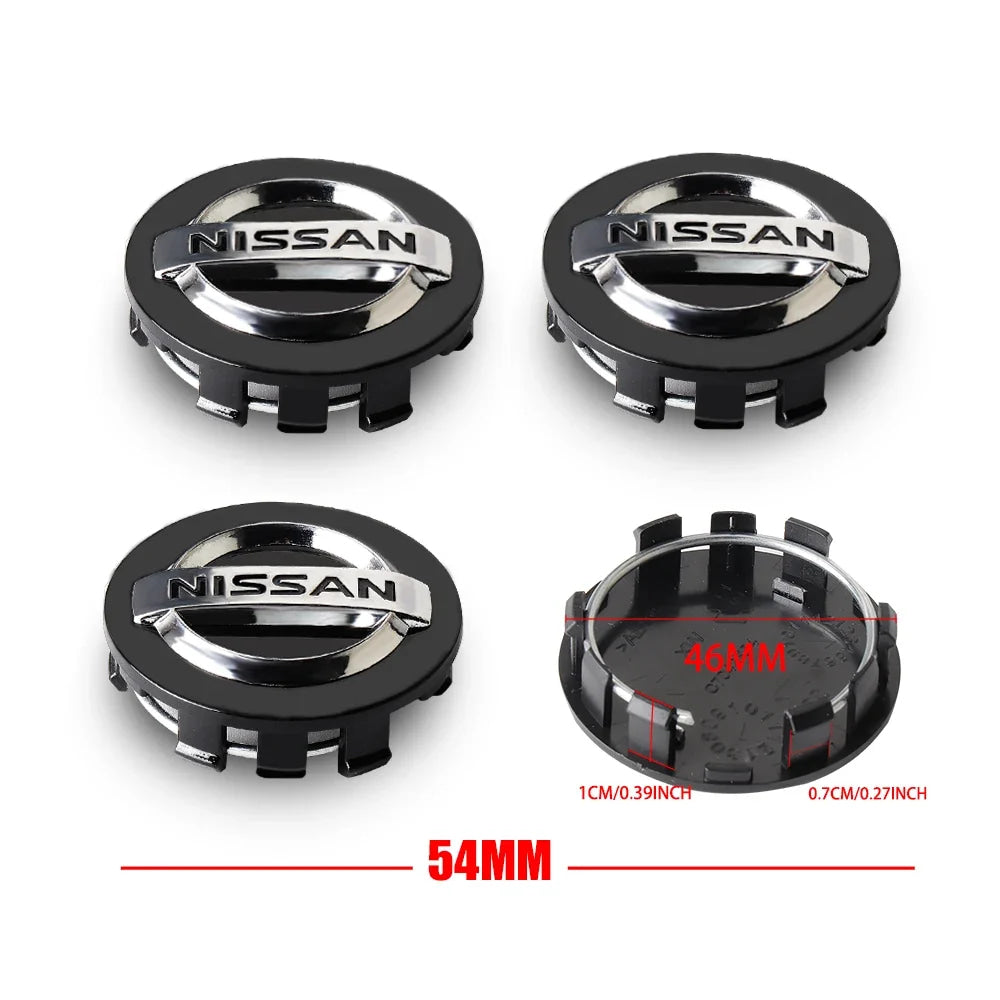 4pcs 54/60MM Car Styling Wheel Center Cap Hub Covers Badge Accessories For Nissan Nismo GTR Qashqai Almera Teana V36 Sylphy Note