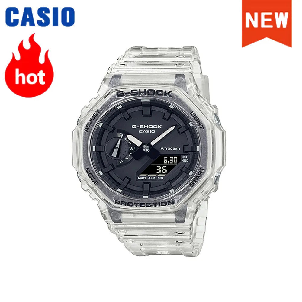 2026 Casio GA-2100 series men's watch Flame Inside trendy sportsmultifunctional fashion anti-shock color disc watch G-SHOCK