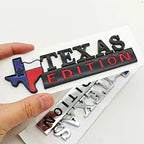TEXAS EDITION Logo Emblem ABS Car Badge Trunk Sticker For Ford Jeep Chevrolet Ram GMC Dodge Cadillac Lincoln Tesla Accessories