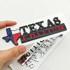 TEXAS EDITION Logo Emblem ABS Car Badge Trunk Sticker For Ford Jeep Chevrolet Ram GMC Dodge Cadillac Lincoln Tesla Accessories