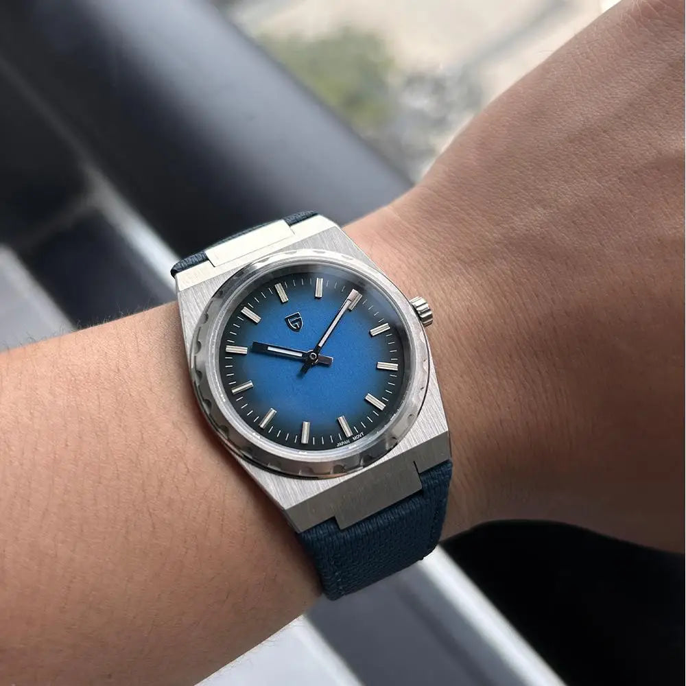 PAGANI DESIGN Men's Sport Quartz Watches Ultra-Thin 7mm Series 222 Sapphire Stainless Steel Waterproof Watches for Man