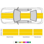 Car Stickers 6pcs Kit, Full Body Vinyl Decals, Racing Stripe Design for Roof Hood Door Exterior Car Modification (Multicolor)