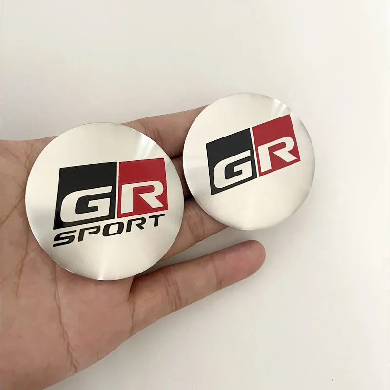 4Pcs 56mm GR Sport Logo Car Wheel Center Hub Caps Stickers Rim Decal For Toyota Corolla 86 Supra CHR Yaris Camry Prius Rav4 Auto
