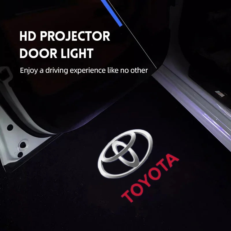 Night Light sticker For Toyota Led Car Door Welcome Lamp Laser Projector Logo Camry Corolla Prius RAV4 Land Cruiser Prado Tundra