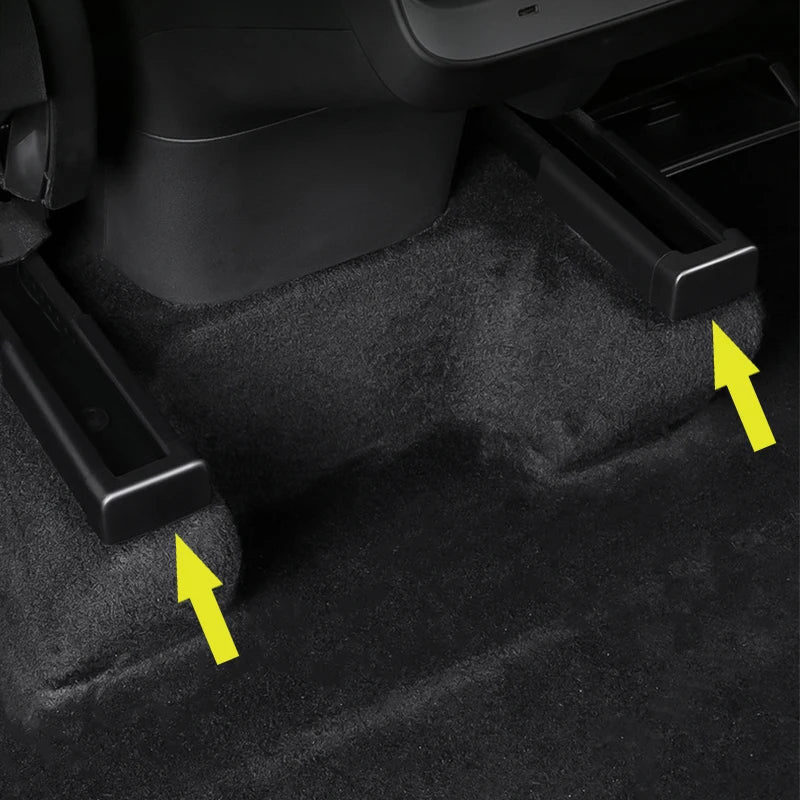 4pcs Seat Rail Cover Protector For Tesla Model 3 Y Juniper Accessories 2021-2026 Rear End Pieces Backseat Slide Protection Mat