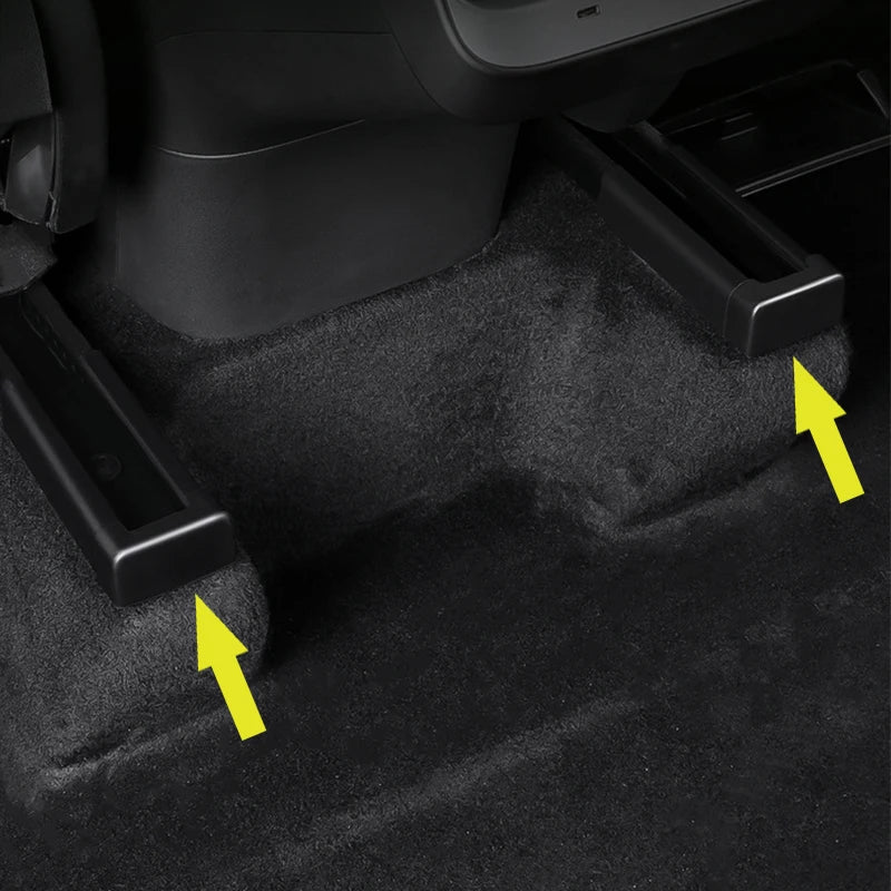 4pcs Seat Rail Cover Protector For Tesla Model 3 Y Juniper Accessories 2021-2026 Rear End Pieces Backseat Slide Protection Mat