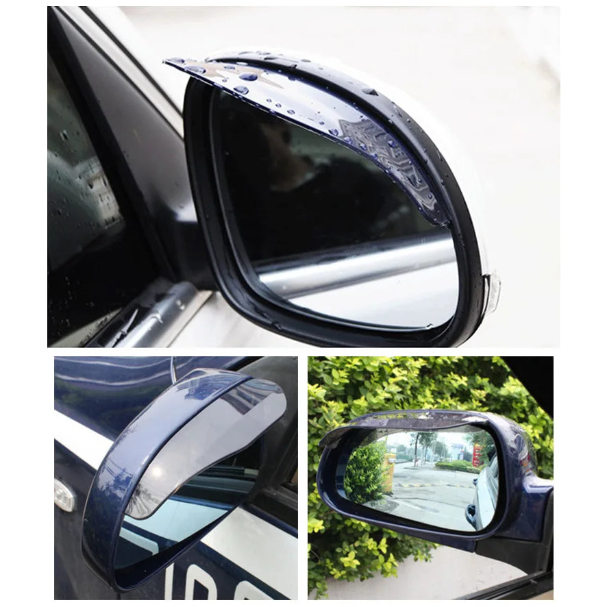 Protector de Lluvia Universal de Fibra de Carbono para Espejo Retrovisor de Coche, 2 Piezas, Cubiertas para Espejos Laterales, Deflectores de Cejas