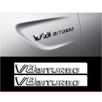 Universal V8 BITURBO 4MATIC+ Car Fender Emblem Badge for Mercedes Benz W220 W201 W222 W204 W176 W124 W212 W213 W177 - Vehicle Ac