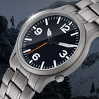 BERNY Full Titanium Watches for Men Super Luminous Sapphire Sports Field Quartz Men's Watch VH31 Wristwatch 5ATM Easy Read