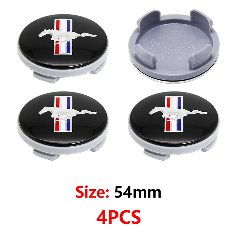 4Pcs 54mm 62mm 65mm 3D ABS Aluminum Car Wheel Center Hub Caps Universal Replacement Badges For Auto Rims Exterior Tuning Trim