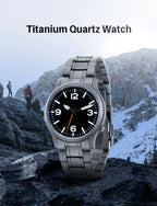 BERNY Full Titanium Watches for Men Super Luminous Sapphire Sports Field Quartz Men's Watch VH31 Wristwatch 5ATM Easy Read