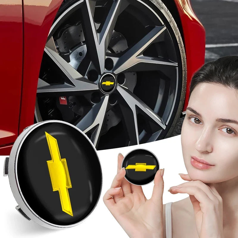4pcs 60mm Car Wheel Center Hub Center Cap Rim Hub Dustproof Cover For Chevrolet Captiva Colorado Cruze Spark Malibu Car Trax