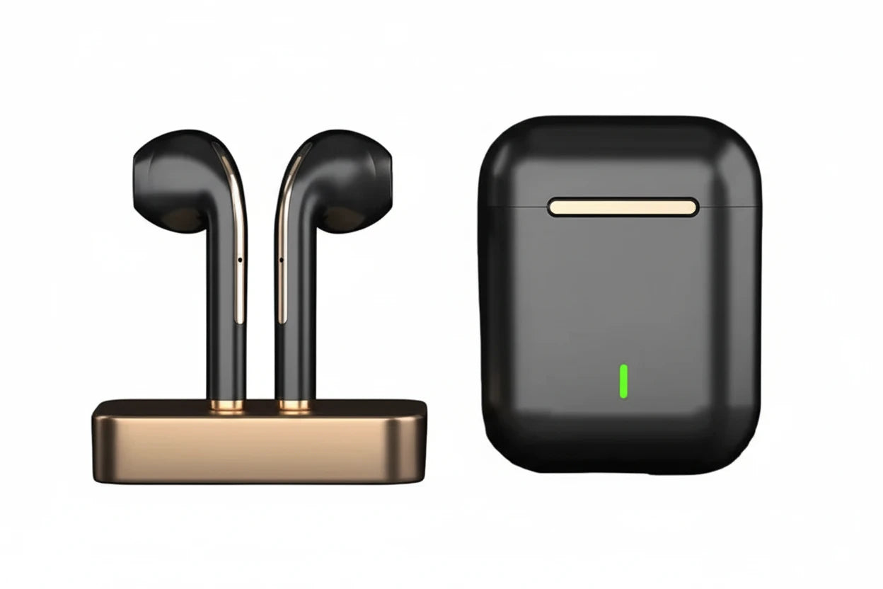 J18 TWS Wireless Earbuds, 5.3 Bluetooth Headphones Long Playtime, Noise Cancelling Voice Call, for Gaming, Business & Sports