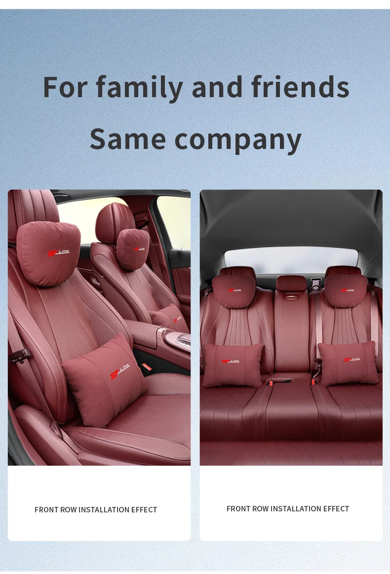 For Ford STline Focus Mondeo Explorer Edge Fiesta Fusion Kuga Escape Auto Headrest Neck Support Lumbar Cushion Soft Neck Pillow