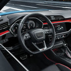 Audi Automobile Steering Wheel Logo Bright Frame Strip Electroplated Sticker Emblem For A3 A4 B8 8P B9 8V A5 A6 C7 A7 Q3 Q5 Q7