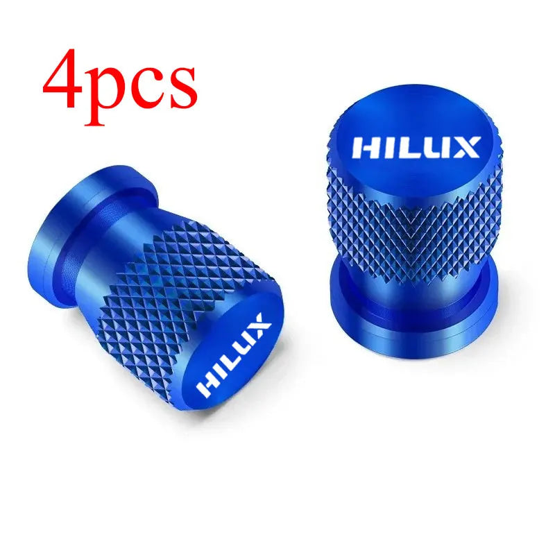 4pcs For TOYOTA HILUX Car Wheel Tire Valve Caps Tyre Stem Covers Airdust Waterproof Accessories