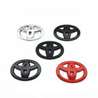 3D ABS Toyota Logo Car Emblem Steering Wheel Sticker For Toyota Hilux Prius Avensis Auris Verso Corolla Camry Auto Accessories