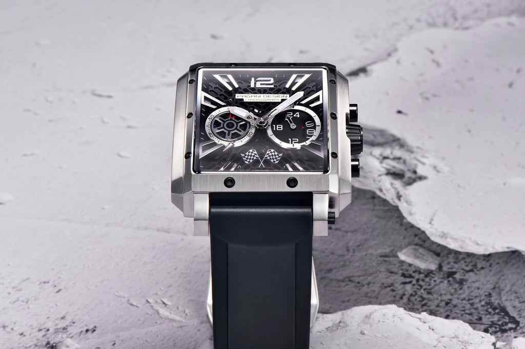 2026 New Pagani Design PD1725 Men Square Quartz Watch Chronograph 42MM Sapphire Glass Waterproof Racing Sports Silicone reloj