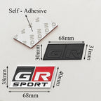 3D Metal Car Sticker GR SPORT Logo Fender Side Badge Rear Trunk Front Grille Emblem For Toyota Alphard Avensis Prius Crown Yaris