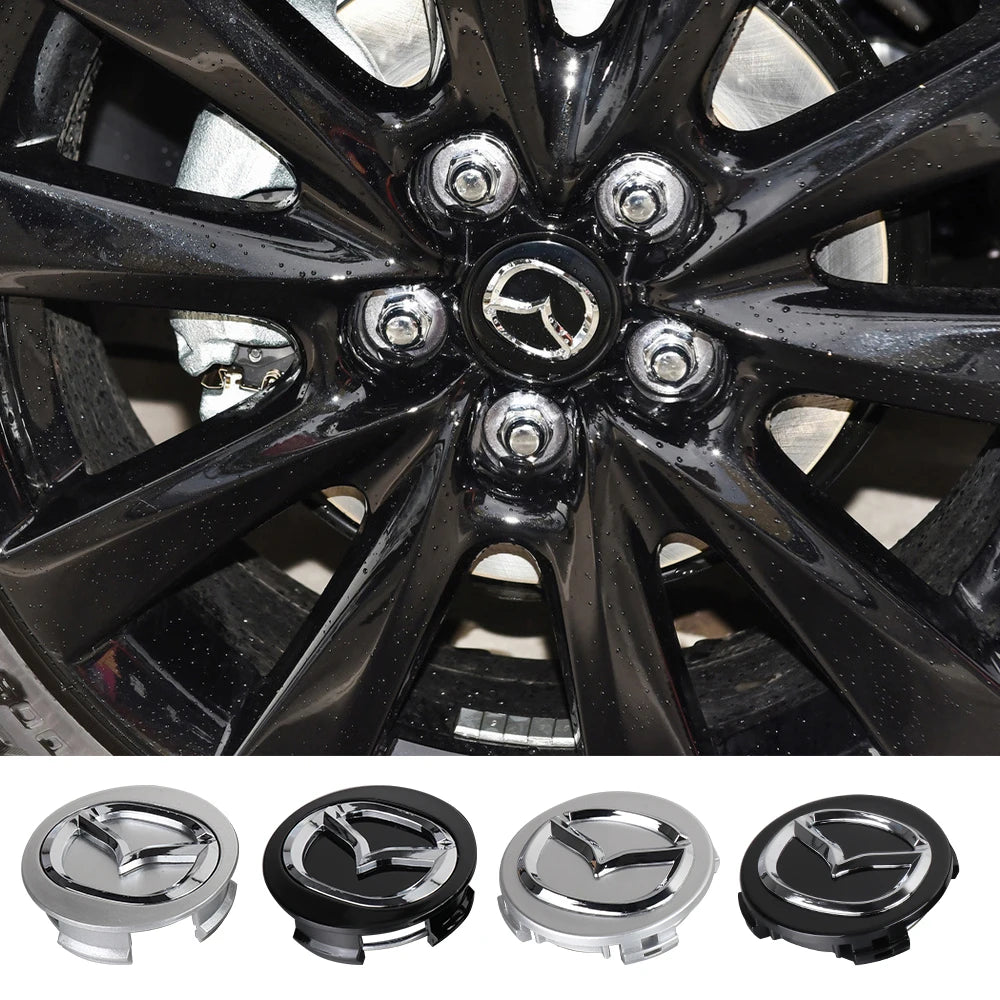 4pcs 56mm Car Wheel Center Hub Cap Badge Emblem Cover For Mazda 3 6 CX5 2 CX3 CX9 MX5 RX8 Axela Demio Atenza MS Auto Accessories