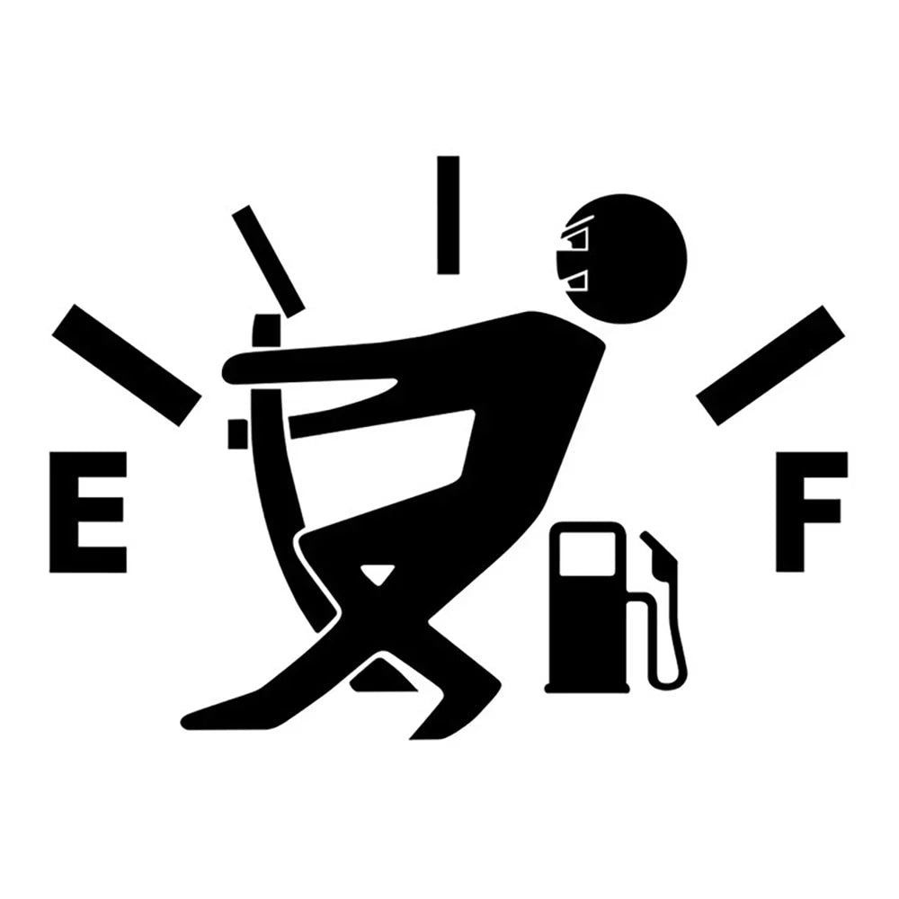 Pegatinas divertidas para coche, puntero de tanque de combustible, pegatina de vinilo reflectante, calcomanía de Gas alto, pegatinas vacías para indicador de combustible, calcomanía para Exterior de coche