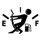 Pegatinas divertidas para coche, puntero de tanque de combustible, pegatina de vinilo reflectante, calcomanía de Gas alto, pegatinas vacías para indicador de combustible, calcomanía para Exterior de coche