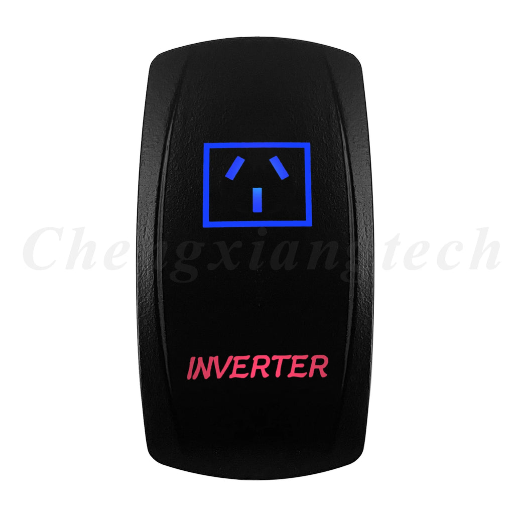 Waterproof 5 Pins SPST On/Off Rocker Switch Blue & Red Led 20A/12V 10A/24V Toggle Switch GPS for Cars,Trucks, RVs, Boats
