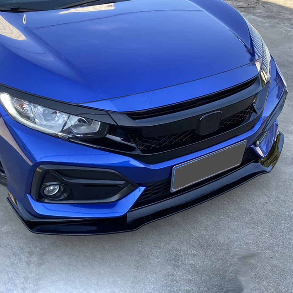 For Honda Civic 10th FK7 Hatchback SI 2&4 Door 2016-2021 3Pcs GR STYLE Car Front Bumper Lip Spoiler Diffuser Body Kits