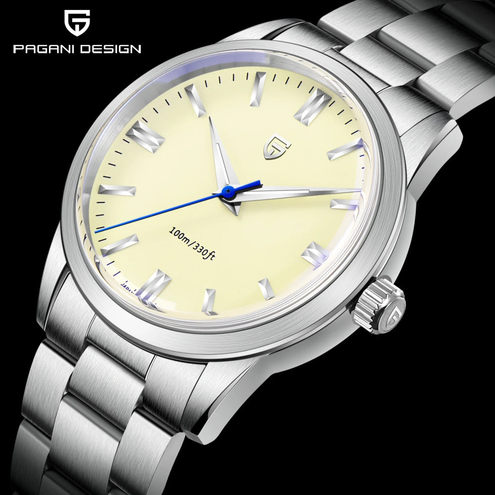 PAGANI DESIGN 2026 NEW Top Ice Blue Dial Men Quartz Watch Japan VH31 100M Waterproof Luxury Dress Watch For Men Reloj Hombre