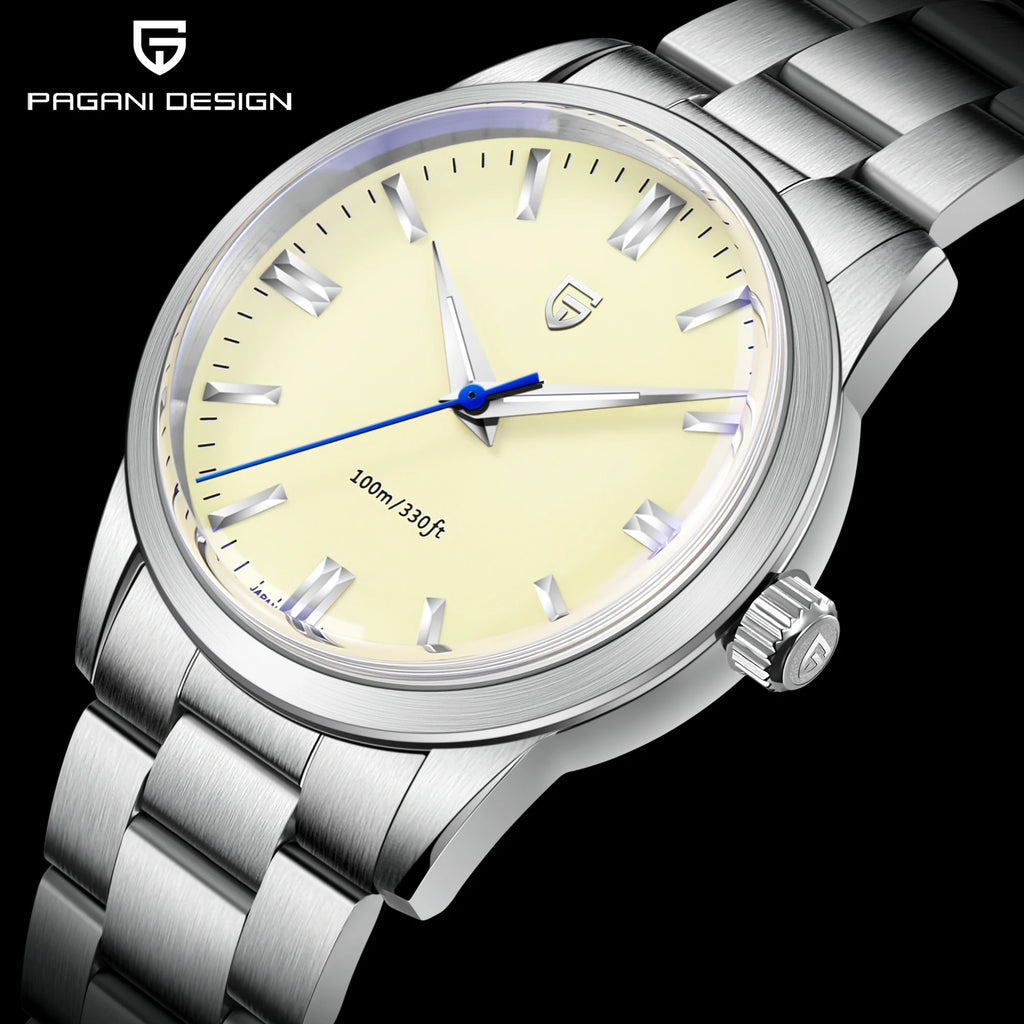 PAGANI DESIGN 2026 NEW Top Ice Blue Dial Men Quartz Watch Japan VH31 100M Waterproof Luxury Dress Watch For Men Reloj Hombre