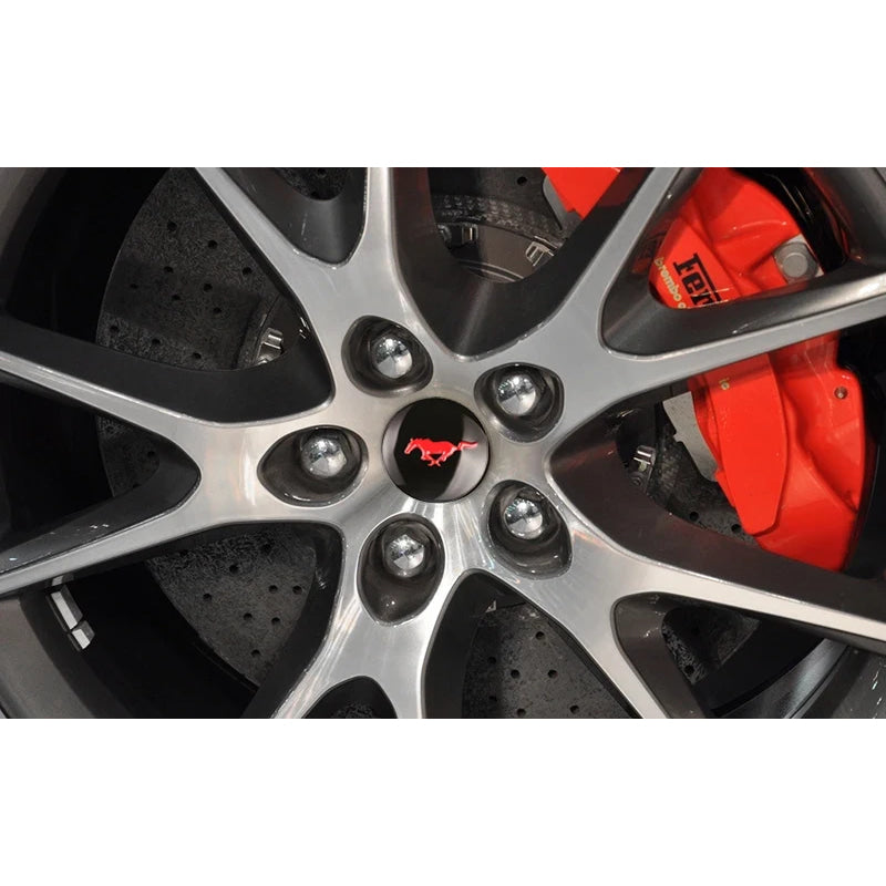 56mm Car Wheel Center Hub Cover Stickers Hub Decals For Ford Mustang Mondeo Focus Fusion Kuga Transit Edge Decoration Accesorios