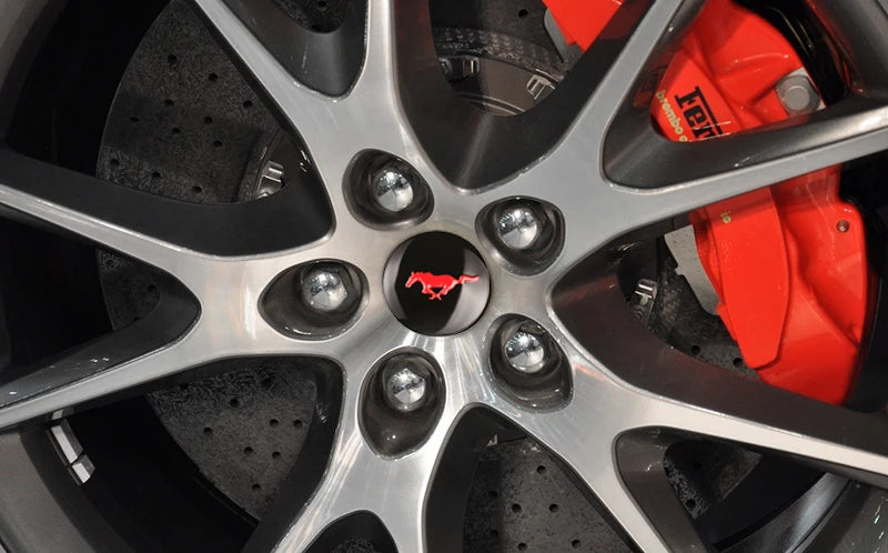 56mm Car Wheel Center Hub Cover Stickers Hub Decals For Ford Mustang Mondeo Focus Fusion Kuga Transit Edge Decoration Accesorios