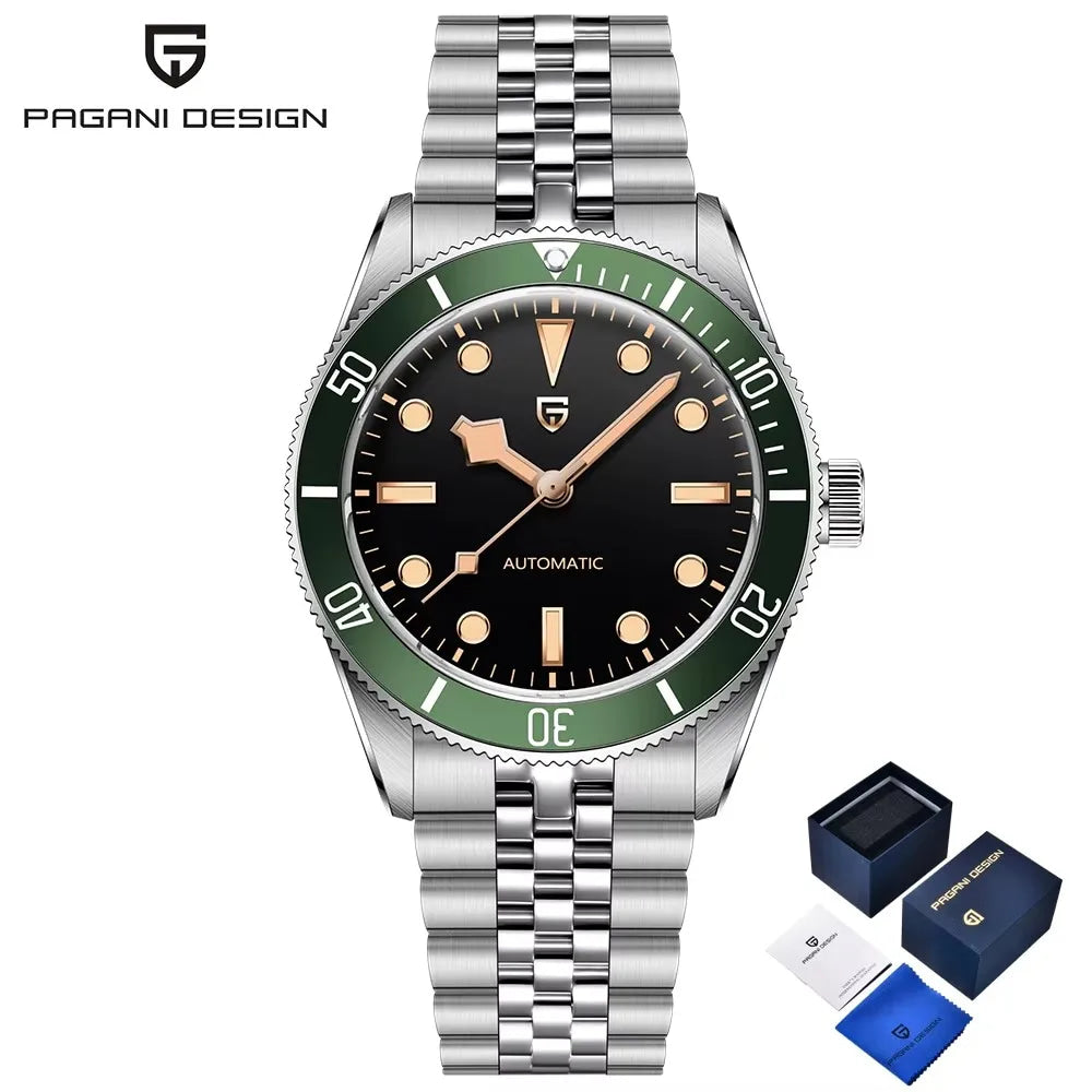PAGANI DESIGN BB58 Retro Mens Watches 2026 Luxury Automatic Watch For Man Mechanical Wristwatch AR Sapphire Waterproof Men Gift