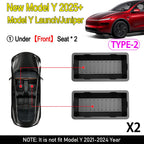 TPE Under Seat Storage Box For Tesla Model Y Juniper 2025 Center Console Organizer Bin Front Backseat Bag Trash Tray Accessories