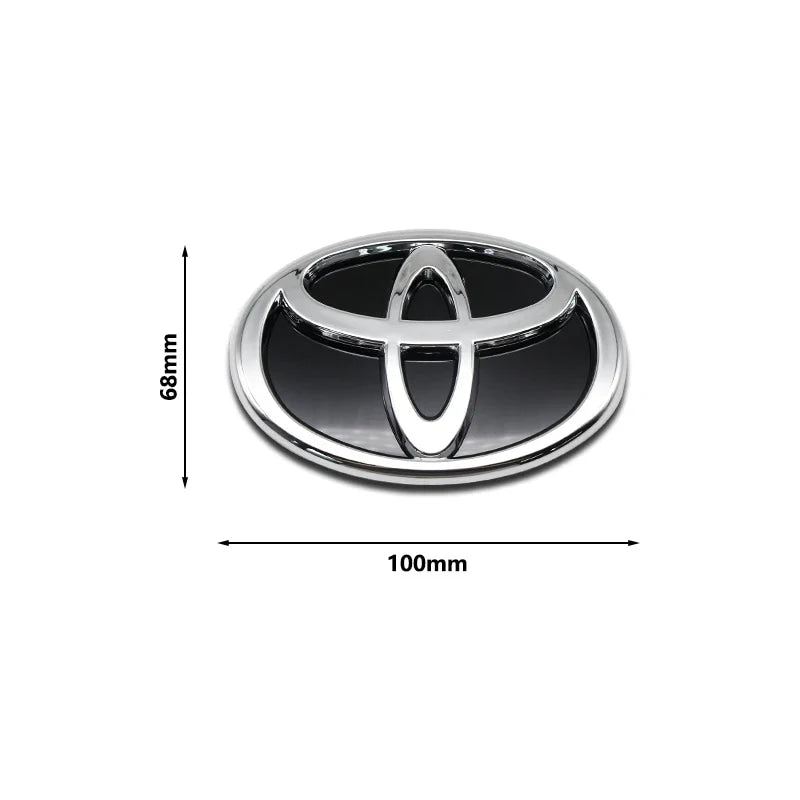 3D Car Logo Modified Car Logo Badges Front And Rear Logo Silver For Toyota Hybrid Series Prado Highlander Camry Corolla Styling