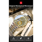 POEDAGAR Top Luxury Man Wristwatch Luminous Hollow Tourbillon Stainless Steel Men Clock Mechanical Automatic Men's Watches Reloj