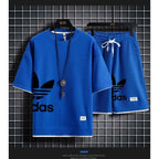 Summer 2026 New Men's pullover sportswear Set, fashionable basketball men's casual short-sleeved T-shirt + shorts two-piece set