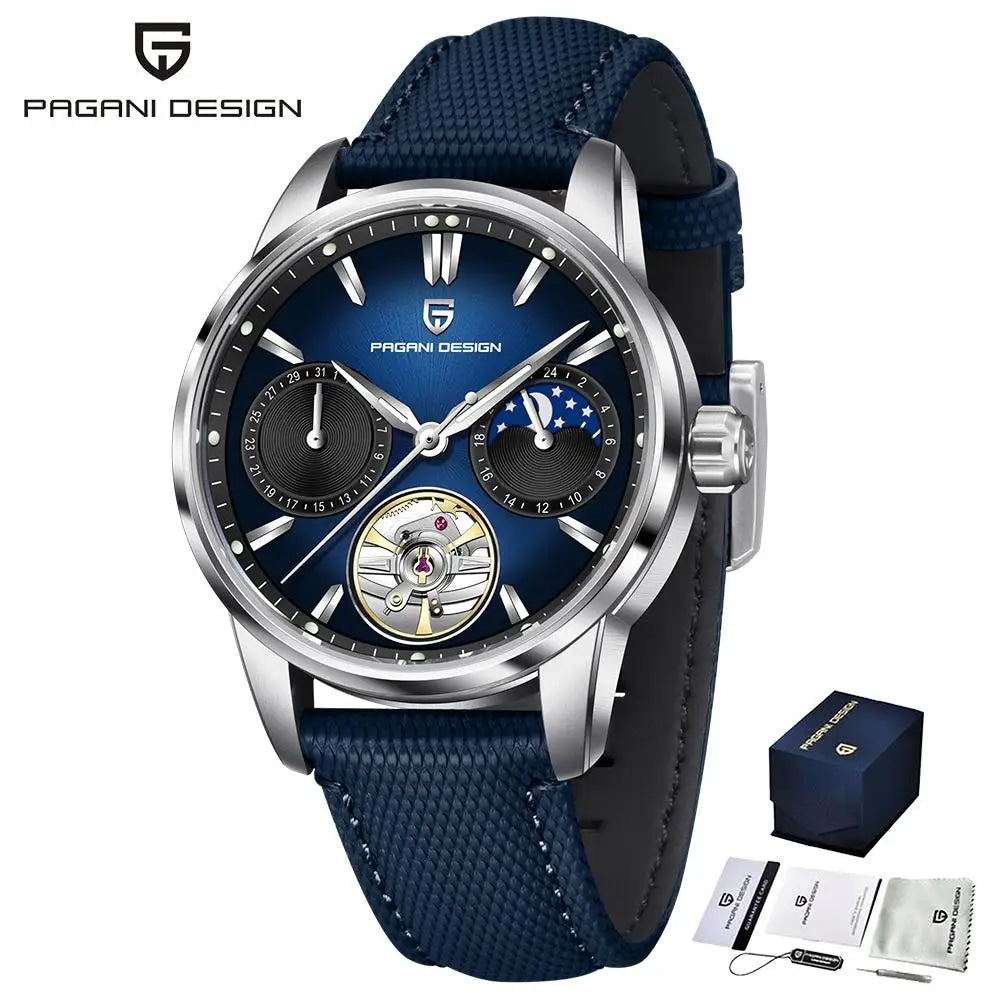 Pagani Design New Men's Automatic Mechanical Watch Tourbillon Clock Sapphire Stainless Steel Men's Military Watch