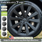 4PCS for Model 3 (2017-2023) 18 Inch Blade Wheel Cover Hubcaps Whirl Cap Rim Cover Replacement Wheel Cap Accessories for Tesla