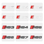 New 1Pcs Audi RS S3 S4 S5 S6 S7 S8 A3 A4 A5 A6 A7 A8 Q3 Q5 Q7 TT 3D Car Emblem Sticker Rear Trunk Body Emblem Badge Stickers