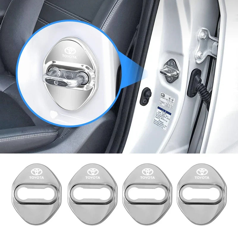 Car Door Lock Cover Protective Buckle Cap Scratch and Dirt Resistant for Toyota Yaris Corolla Camry RAV4 Hilux Prius Accessories