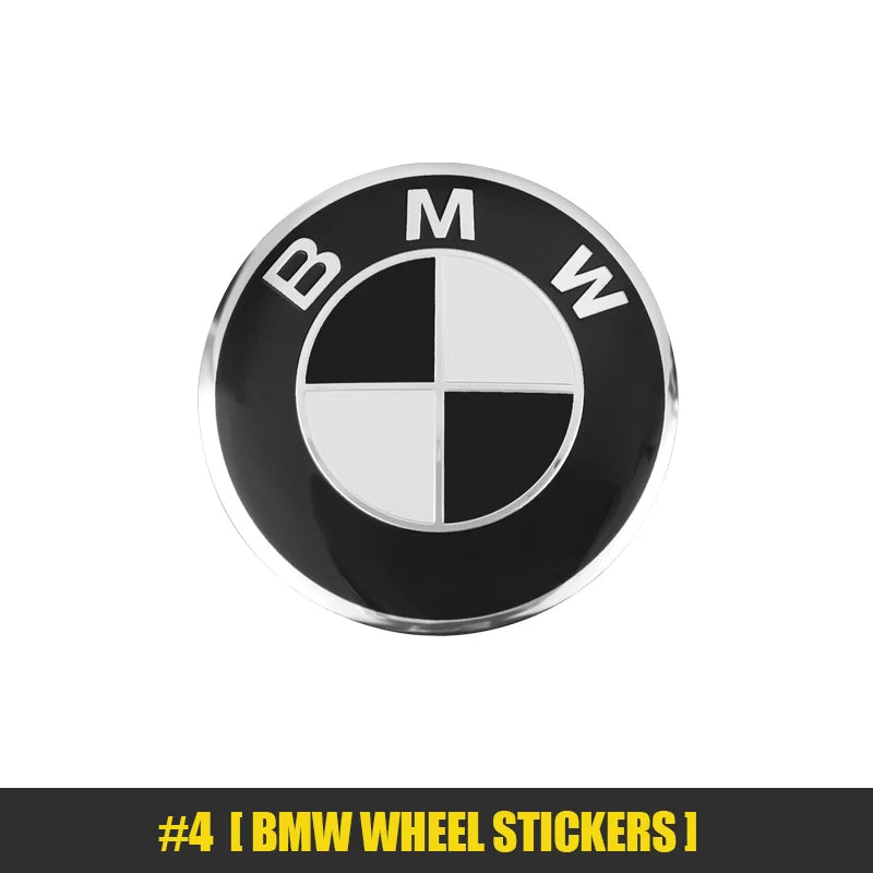 4Pcs 56mm Car Badge Wheel Center Hub Cap Sticker Accessories For BMW M E46 E90 E60 F30 F10 E39 E36 F20 G30 G20 E87 E92 E91 X1 X5