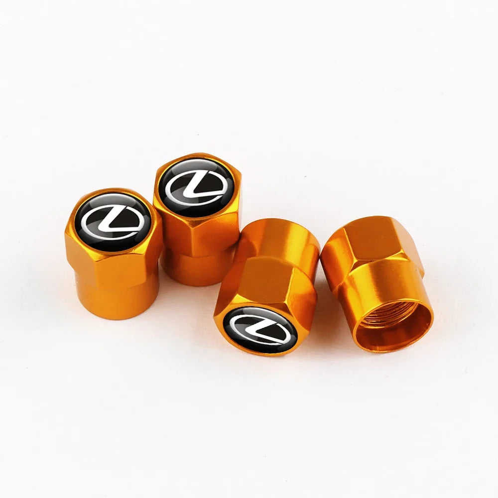 4PCS Car Wheel Tire Valve Caps Stem Case Cover Auto Accessories For Lexus CT200h ES250 ES300h NX300h RX350 IS250 IS200 GS300 450