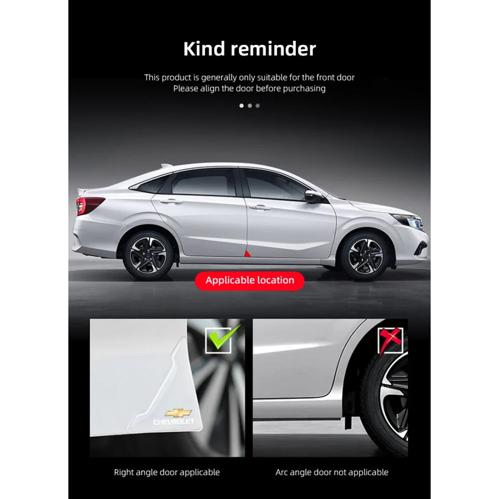 4Pcs Car Door Silicone Buffer Stickers Anticollision Anti Scratch For Chevrolet Spark Captiva Cruze Malibu Equinox Trax Camaro